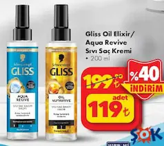 GLİSS OİL ELİXİR / AQUA REVİVE SIVI SAÇ KREMİ 200 ML